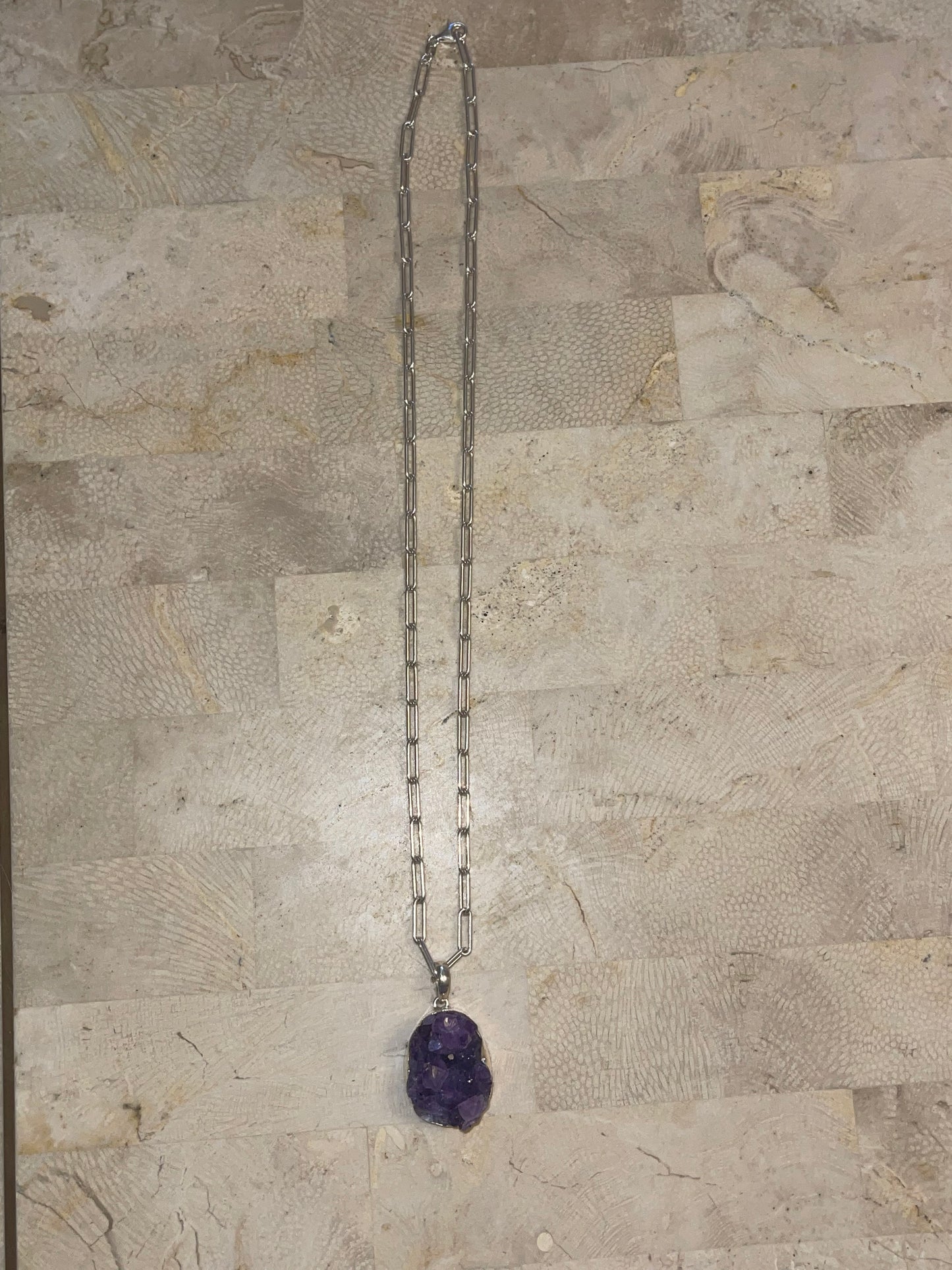 amethyst drusy pendant